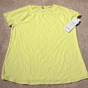 NWT ALO Pulse Short Sleeve Tee Size S Shock Yellow